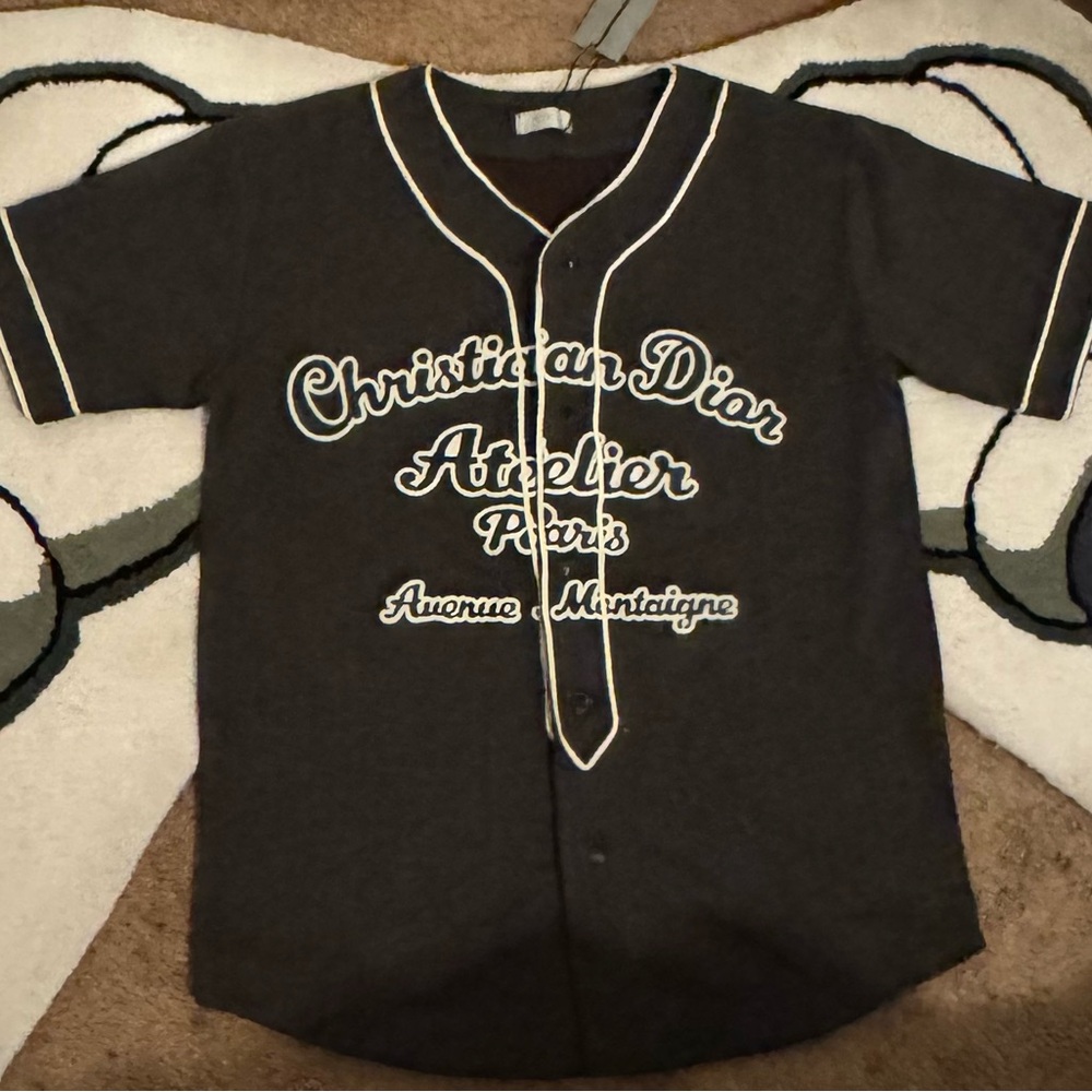 Christian Dior Dark Gray Baseball Jersey